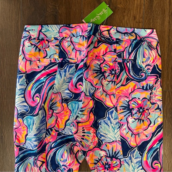 🆕 Lilly Pulitzer Kelly Skinny Ankle Pant Nauti Navy Boho Bateau SZ 10 - Picture 6 of 6